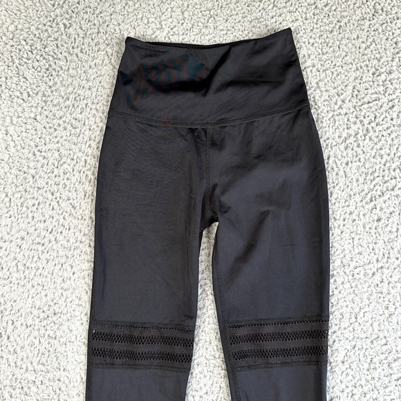 Beyond Yoga Leggings Women's Small Black Mesh To Impress High Waist Made‎ In USA - Picture 2 of 11